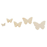 Maxbell Maxbell 50 Wooden MDF Plain Butterfly Shapes 6cm x 3mm