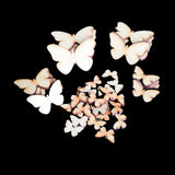 Maxbell Maxbell 50 Wooden MDF Plain Butterfly Shapes 6cm x 3mm