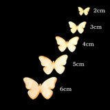 Maxbell Maxbell 50 Wooden MDF Plain Butterfly Shapes 6cm x 3mm