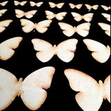 Maxbell Maxbell 50 Wooden MDF Plain Butterfly Shapes 6cm x 3mm