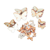 Maxbell Maxbell 50 Wooden MDF Plain Butterfly Shapes 6cm x 3mm