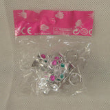 Maxbell 10pcs Plastic Butterfly Rings for Girl Kids Party Favor Gifts Silver