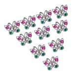 Maxbell 10pcs Plastic Butterfly Rings for Girl Kids Party Favor Gifts Silver