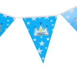 Maxbell PRINCE Crown Bunting Banner for Baby Shower Blue