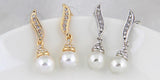 Maxbell 3xWedding Party Bridal Jewelry Rhinestone Diamante Pearls Necklace Earring c
