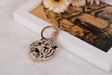 Maxbell 6x3D Crystal Tiger Head Keyring Charm Pendant Key Ring Chain Keychain