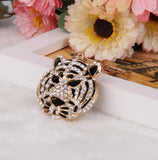 Maxbell 6x3D Crystal Tiger Head Keyring Charm Pendant Key Ring Chain Keychain