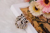 Maxbell 6x3D Crystal Tiger Head Keyring Charm Pendant Key Ring Chain Keychain