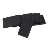 Maxbell 100pcs Kraft Label Paper Tag Blank Luggage Card Hand Draw Label Gift Black