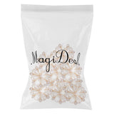 Maxbell 3xCrystal Diamante Pearl Flower Buttons FLATBACK Embellishment N