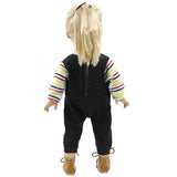 Maxbell Handmade Black Party Bib Set for Girl Doll