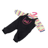 Maxbell Handmade Black Party Bib Set for Girl Doll