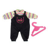Maxbell Handmade Black Party Bib Set for Girl Doll