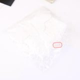 Maxbell 2xWhite Lace Floral Fake Wave Collar Detachable Half Shirt Blouse
