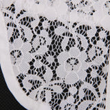 Maxbell 2xWhite Lace Floral Fake Wave Collar Detachable Half Shirt Blouse