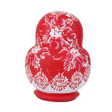 Maxbell 10PCS Hand Painted Flower Wooden Russian Nesting Dolls - Red & White