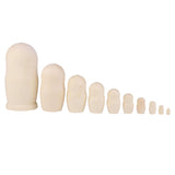 4x10Pcs Blank DIY Painting Russian Nesting Dolls