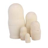 Maxbell 5Pcs Blank DIY Painting Russian Nesting Dolls