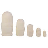 Maxbell 5Pcs Blank DIY Painting Russian Nesting Dolls