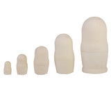 Maxbell 5Pcs Blank DIY Painting Russian Nesting Dolls