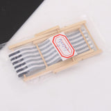 Maxbell Wooden Lounge Chair Blue White Striped 1/12 Dollhouse Miniature Furniture