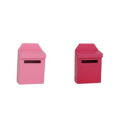 Maxbell Dollhouse Miniature Wooden Mail Box 1/12 Scale Pink