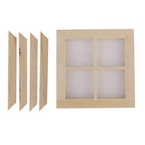 Maxbell 8x1pc 1:12 Scale Dollhouse Window Frame Miniature Decor Dollhouse Accessory