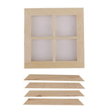 Maxbell 1pc 1:12 Scale Dollhouse Window Frame Miniature Decor Dollhouse Accessory