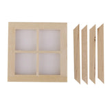 Maxbell 8x1pc 1:12 Scale Dollhouse Window Frame Miniature Decor Dollhouse Accessory