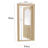 Maxbell 3xDollhouse Miniature Wooden Door Unpainted