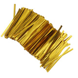 Maxbell 4xChic 800 Pcs Metallic Twist Ties for Candy   Cake Pop Cello Bag Gold