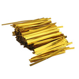 Maxbell 4xChic 800 Pcs Metallic Twist Ties for Candy   Cake Pop Cello Bag Gold
