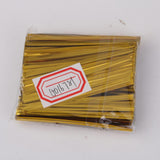 Maxbell 4xChic 800 Pcs Metallic Twist Ties for Candy   Cake Pop Cello Bag Gold
