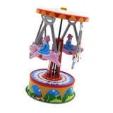 Maxbell Retro 4 Man in Carousel Windup Tin Toy Mechanical Clockwork Collectible Gift