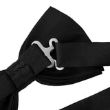 Maxbell 3x3pcs Men's Satin Bow Tie Cummerbund Hanky Handkerchief Black
