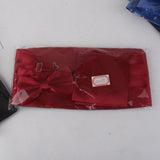 Maxbell 2x3pcs Men's Satin Bow Tie Cummerbund Hanky Handkerchief Wine Red