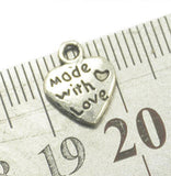 Maxbell 100pcs Heart & Angel Shape Charms for Jewelry Making Pendent Findings DIY Silver