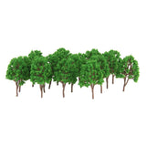 Maxbell 3x20Pcs Model Trees Train Scenery Landscape N Scale 1:150