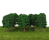 Maxbell Maxbell 10pcs Street Train Model Trees Scenery 1/100 Scale Green