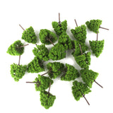 Maxbell 3x25Pcs Model Cypress Tress Train Railroad Scenery 1:150 Light Green