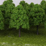 Maxbell 3x25Pcs Model Cypress Tress Train Railroad Scenery 1:150 Light Green