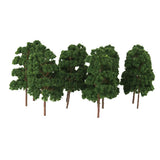 Maxbell 3x20Pcs Model Abies Holophylla Tress Train Railroad Scenery 1:150 Dark Green