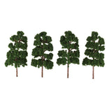 Maxbell 3x20Pcs Model Abies Holophylla Tress Train Railroad Scenery 1:150 Dark Green