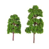 Maxbell 2x20Pcs Model Abies Holophylla Tress Train Railroad Scenery 1:150 Light Green