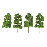 Maxbell 2x20Pcs Model Abies Holophylla Tress Train Railroad Scenery 1:150 Light Green