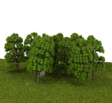 Maxbell 2x20Pcs Model Abies Holophylla Tress Train Railroad Scenery 1:150 Light Green