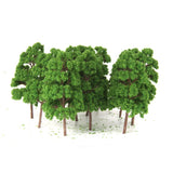 Maxbell 2x20Pcs Model Abies Holophylla Tress Train Railroad Scenery 1:150 Light Green