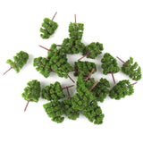 Maxbell 2x20Pcs Model Abies Holophylla Tress Train Railroad Scenery 1:150 Light Green