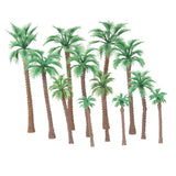 Maxbell 6x12pcs Layout Model Train Palm Trees Scale HO O N 6-11cm Model Scenery