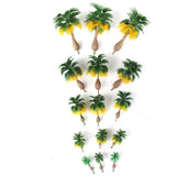 Maxbell 3x15pcs Layout Model Train Palm Trees Rain Forest Scale 1: 100-1:300